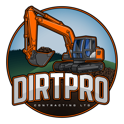 Truck and digger logo