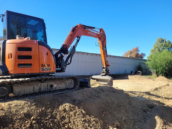 Subgrade prepared for new gravel pad at Brancott Estate, Marlborough