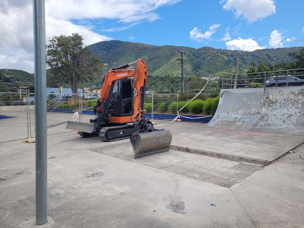 Picton Skate Park platform tidied and ready for new build, Marlborough