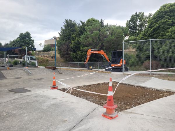 Completed Picton Skate Park demolition site, concrete removed and carted away